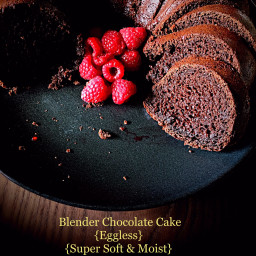 Blender Chocolate Cake {Eggless, Easy, Super Soft and Moist}