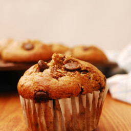 Blender Oatmeal Banana Chocolate Chip Muffins (Gluten, Dairy, Soy, Peanut/T
