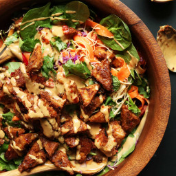 Blissed-Out Thai Salad with Peanut Tempeh