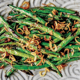 Blistered Green Beans With Fried Shallots