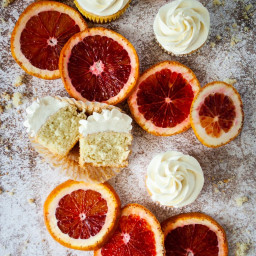 Blood orange cupcakes