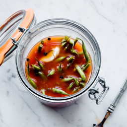 Bloody Mary–Pickled Green Beans