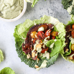 BLT Lettuce Wraps with Avocado Ranch. {Video!}