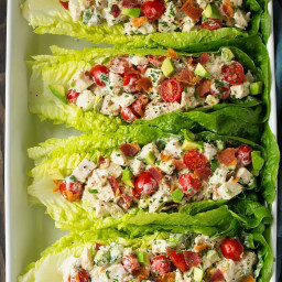 BLTA Chicken Salad Lettuce Wraps