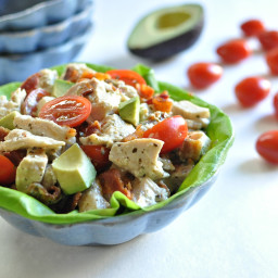 BLTA Pesto Chicken Salad – Low Carb, Gluten Free, Paleo