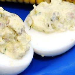 Blue Cheese and Bacon Deviled Eggs