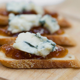 Blue Cheese and Fig Jam Crostini