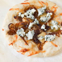 Blue Cheese Apple and Sweet Balsamic Onion Relish Mini Pizza