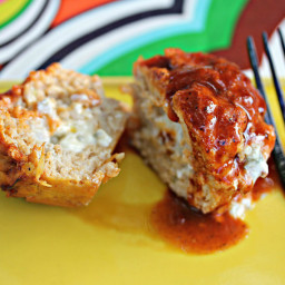 Blue Cheese-Stuffed Buffalo Chicken Meatloaf Cupcakes Recipe