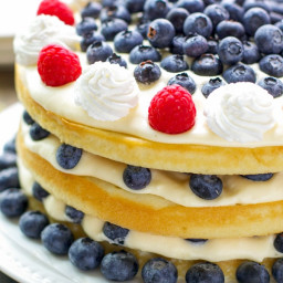 Blueberries and Bavarian Cream Cake Recipe