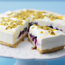 Blueberry and Passion Fruit Cheesecake