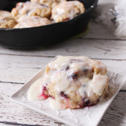 Blueberry Biscuits with Lemon Glaze