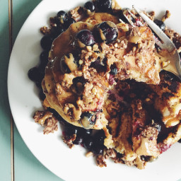 Blueberry Cacao Crunch Pancakes (Guest Blogger, Chickpea and the City)