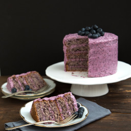 Blueberry Cake with Blueberry Cream Cheese Frosting