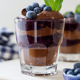 Blueberry Chocolate Chia Parfait Recipe