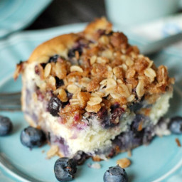 Blueberry Coffee Cake with Coconut Streusel