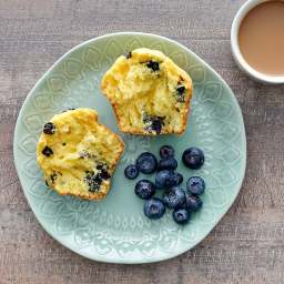 Blueberry-corn muffins