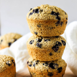 Blueberry Cornbread Muffins (vegan and gluten-free)