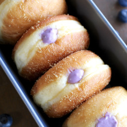 Blueberry Cream Cheese Doughnuts