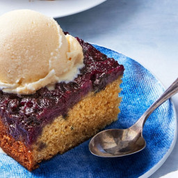 Blueberry-Honey Upside Down Cake
