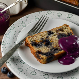 Blueberry-Juniper Rye Cake with Blueberry-Lemon Curd