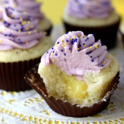 Blueberry Lemon Curd Cupcakes