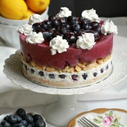 Blueberry Lemon Ice Cream Cake