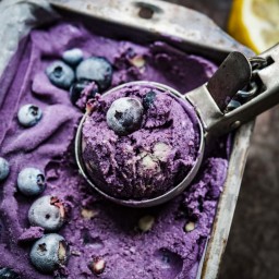 Blueberry Lemon Ice Cream (Vegan)