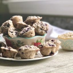 Blueberry Lemon Oat Bran Mini Muffins