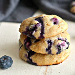Blueberry Lemon Yogurt Breakfast Cookies