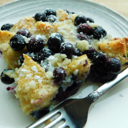 Blueberry maple breakfast biscuit bake