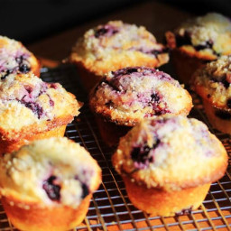Blueberry Muffins with Lemon Sugar Topping