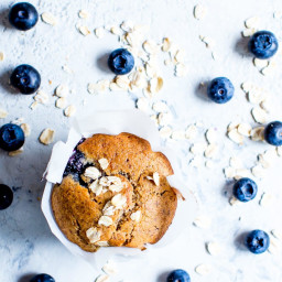 Blueberry-Oat Flax Muffins (gluten free + vegan)
