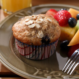 Blueberry Oatmeal Lentil Muffins