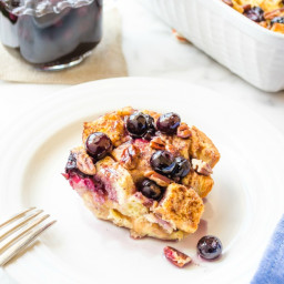 Blueberry Pecan Baked French Toast