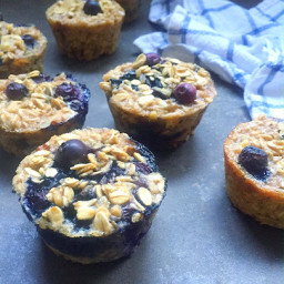Blueberry Pecan Baked Oatmeal Cups