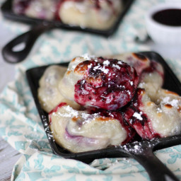 Blueberry Perogies with Blueberry Sauce