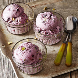 Blueberry-Pistachio Ice Cream