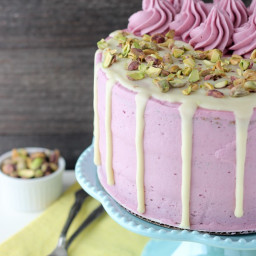 Blueberry Pistachio Layer Cake