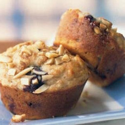 Blueberry Power Muffins with Almond Streusel