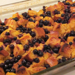 Blueberry Pumpkin Baked French Toast