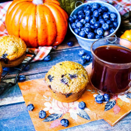 Blueberry Pumpkin Southern Comfort Muffins