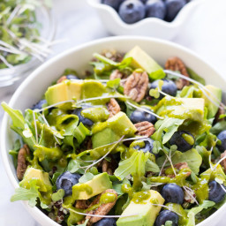 Blueberry Quinoa Power Salad with Lemon-Basil Vinaigrette