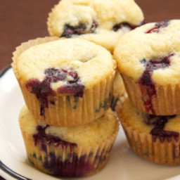 Blueberry Sour Cream Mini Muffins