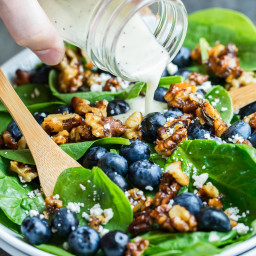Blueberry Spinach Salad with Lemon Poppyseed Dressing