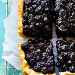 Blueberry Sugar Cookie Pan Pie