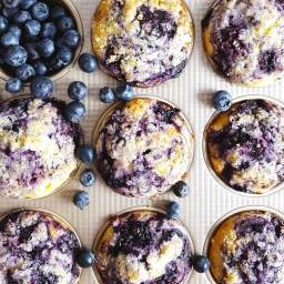 Blueberry swirl muffins