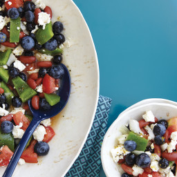 Blueberry–Kidney Bean Salad with Fresh Vegetables