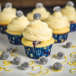 Blueberry Lemon Cupcakes with White Chocolate Icing