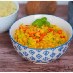Blumenkohlreis and Kichererbsen-Curry (vegan)